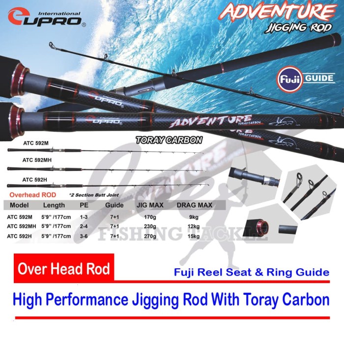 Eupro Adventure PE 3-6 ATC592H Overhead Jigging Rod - Joran Pancing