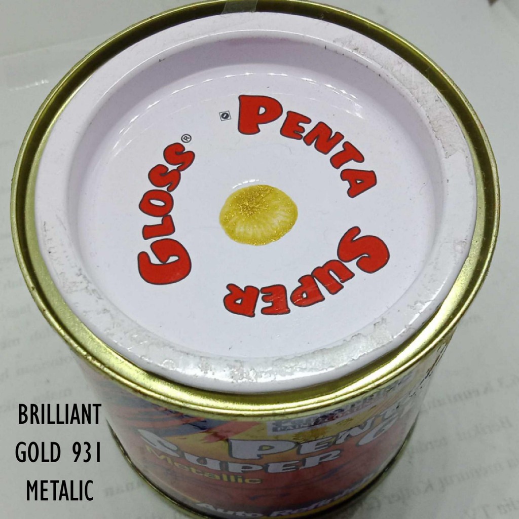 CAT PENTA BRILLIANT GOLD T09931 200 gram - cat emas mobil - cat motor gold - cat penta gold - cat gold penta super gloss