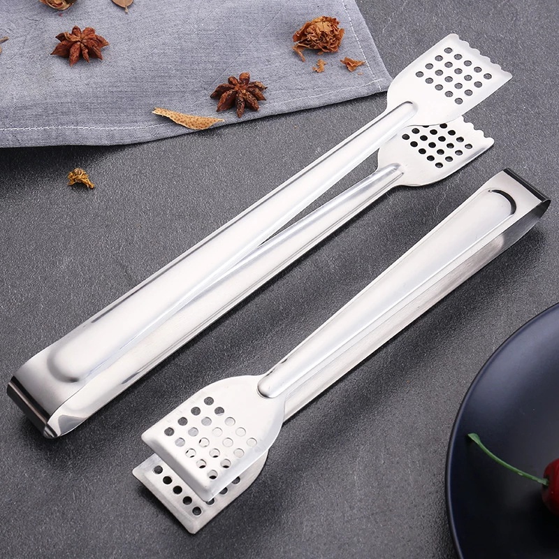 Kitchen Stainless Steel BBQ Food Tongs / Anti Heat Bread Clip Pastry Clamp Bead Clip Kitchen Accessories