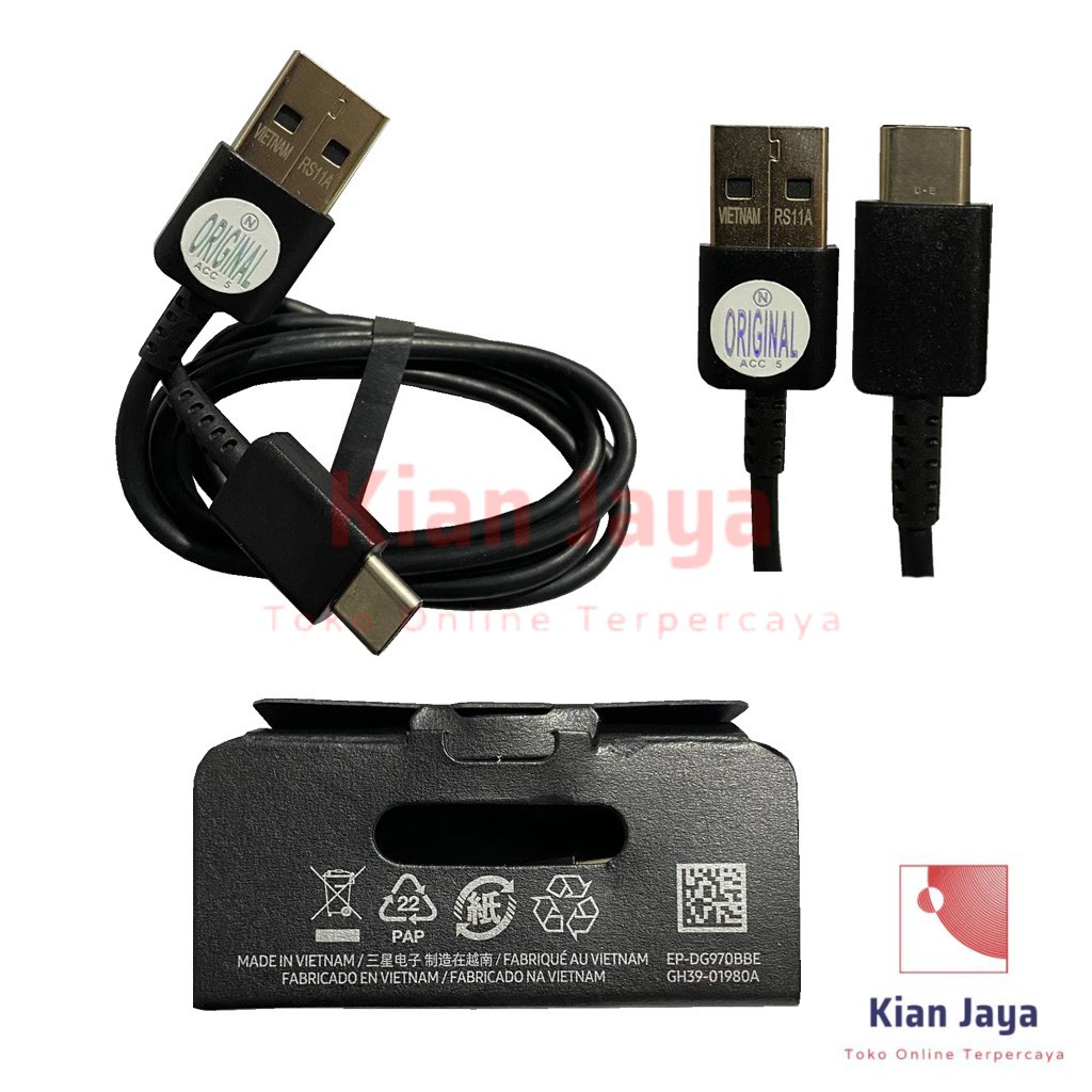 [Garansi 100% Ori] Travel Charger Galaxy S10 / S10+ Fast Charging 15w Type C Cable Adaptor Casan Hp Original