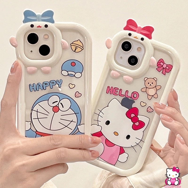 Case Desain Kartun Hello Kitty Doraemon Untuk VIVO Y35 Y22 Y21 Y20 Y15s Y01 Y50 Y30 Y30i Y33s Y33s Y12 Y21A Y15A Y21T Y21T Y12 Y21T Y21s Y1S Y33s Y1S