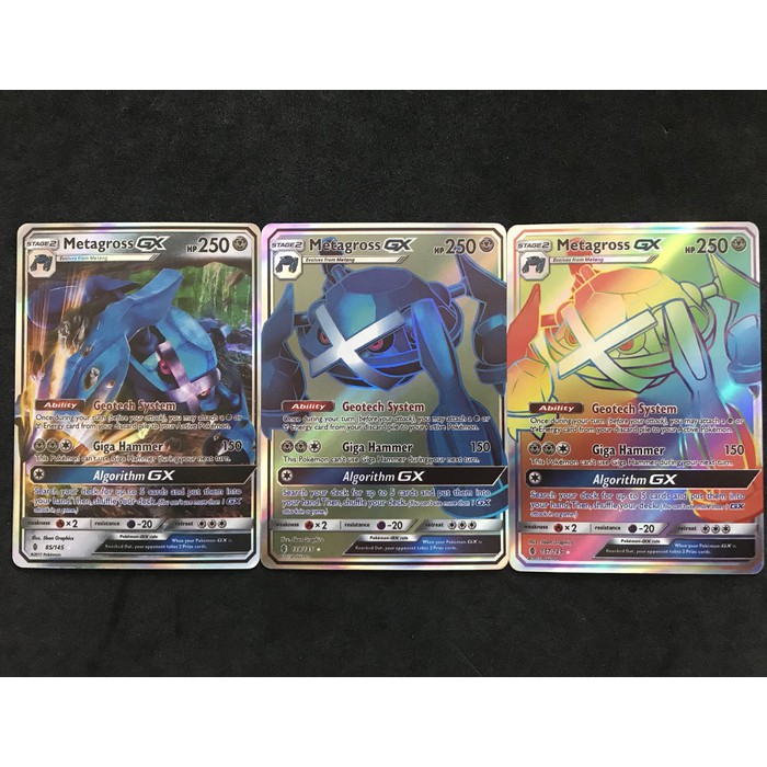 Kartu Pokemon TCG Sun&Moon Metagross GX FULLSET (3 kartu)