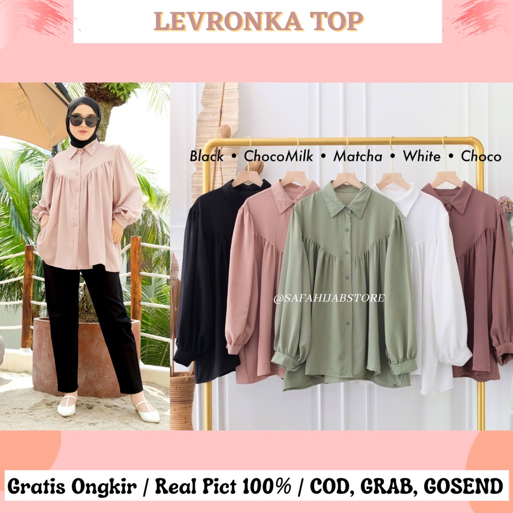 LEVRONKA TOP / BLOUSE / ATASAN WANITA / ATASAN KERJA