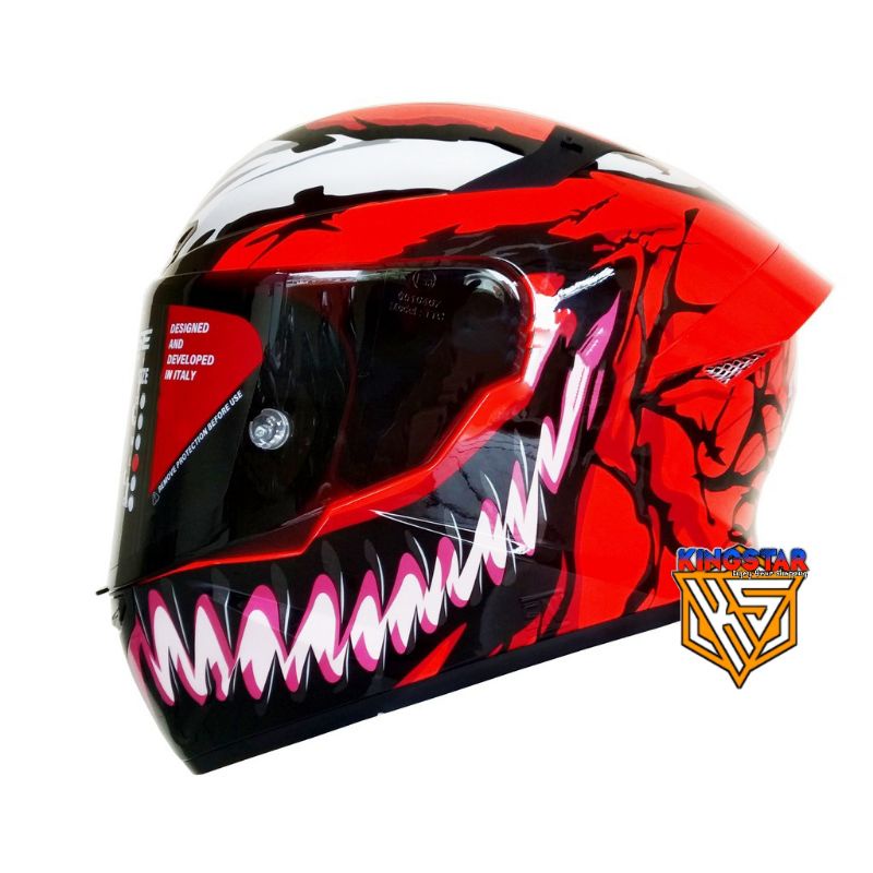 HELM KYT TT COURSE MARVEL CARNAGE LIMITED EDITION KYT TTC CARNAGE ORIGINAL KYT
