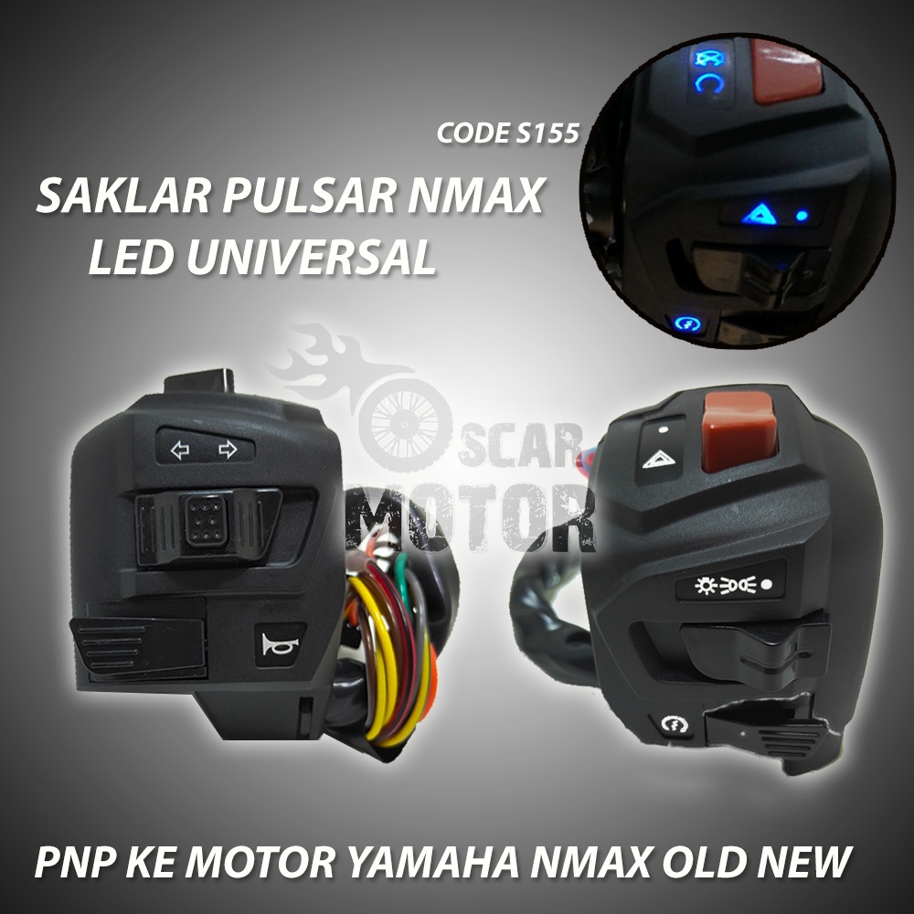 SAKLAR PULSAR YAMAHA NMAX OLD NEW LED UNIVERSAL STARTER ON OFF UNIVERS motor