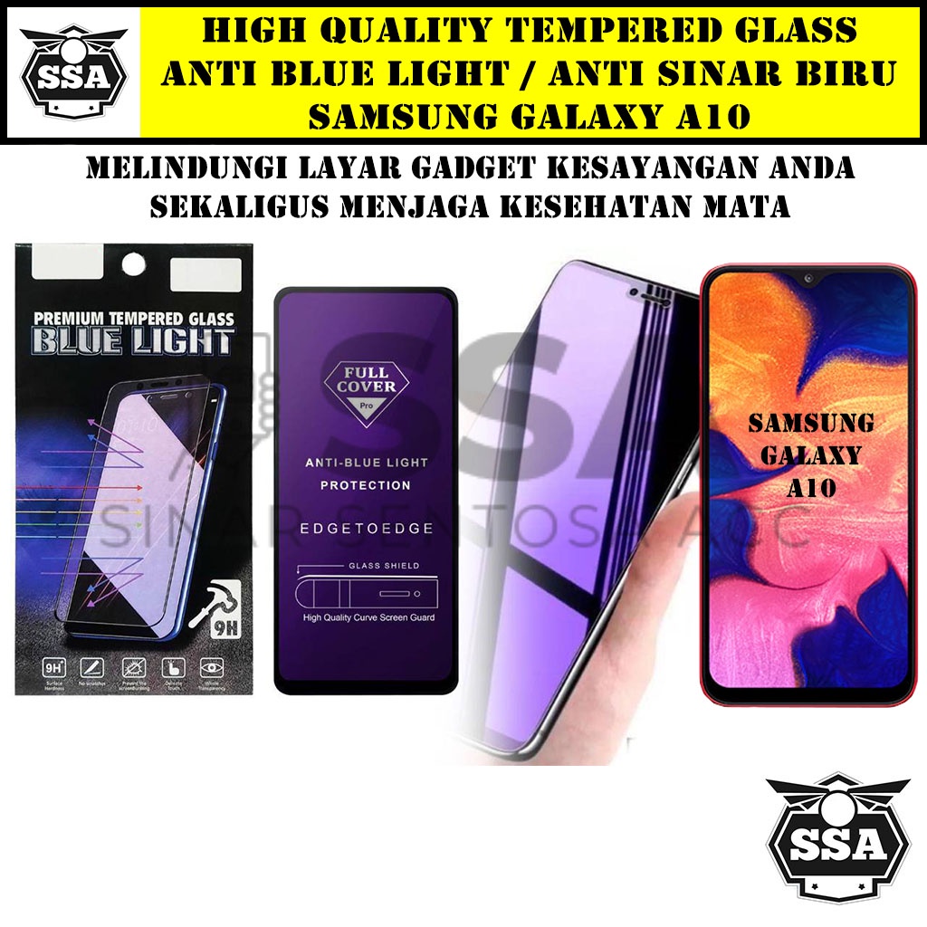 Tempered Glass Samsung Galaxy A10 A 10 Anti Blue Light Anti Sinar Biru Ori Original Hp Pelindung Layar Temper Anti Lecet Gores TG Murah Berkualitas