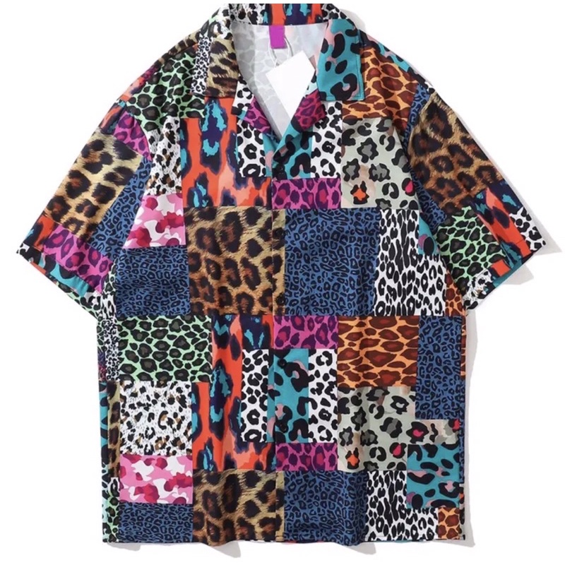 KEMEJA MOTIF MACAN OVERSIZE