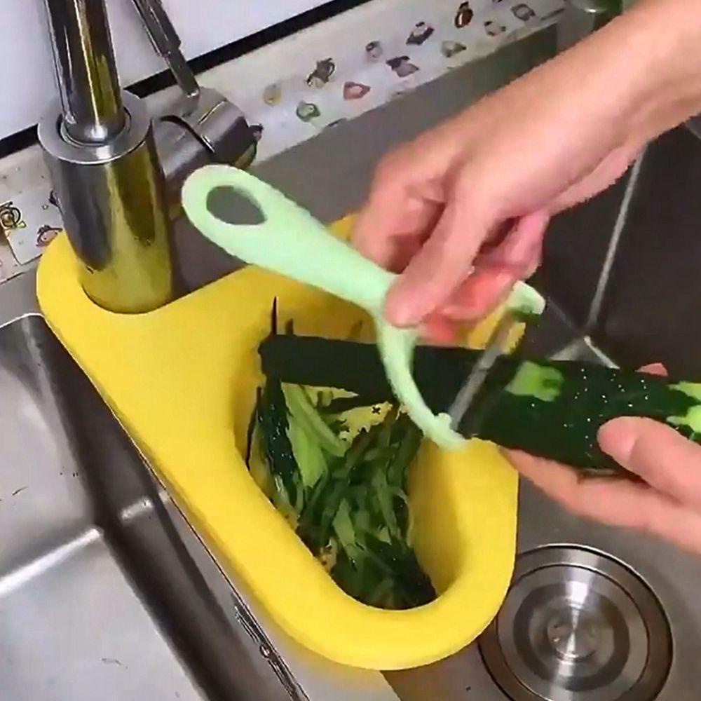 [Elegan] Saringan Wastafel Multifungsi Soup Juice Pisah Sisa Keranjang Sayur Buah Drain Rack