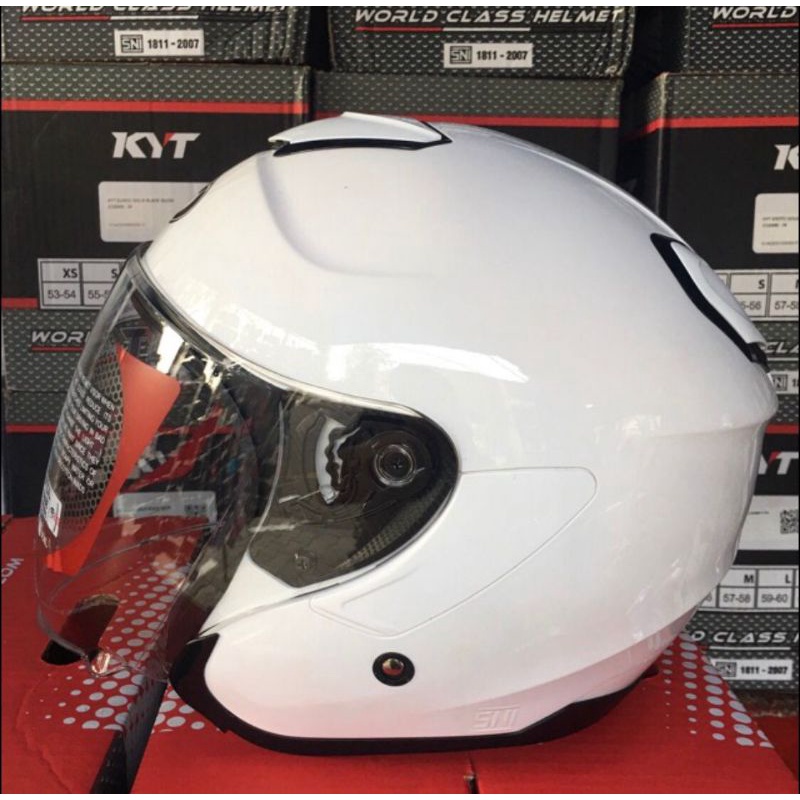 helm kyt kyoto r solid white original