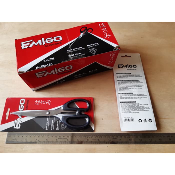 

Gunting-Soft-touch Scissors KAIN KERTAS PLASTIK TAJAM EMIGO 185 EAK