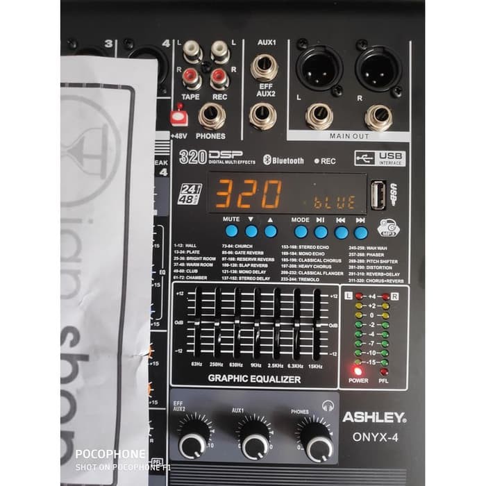 Mixer Audio Ashley Onyx-4 4 Channel Efek Reverb 320 Pilihan