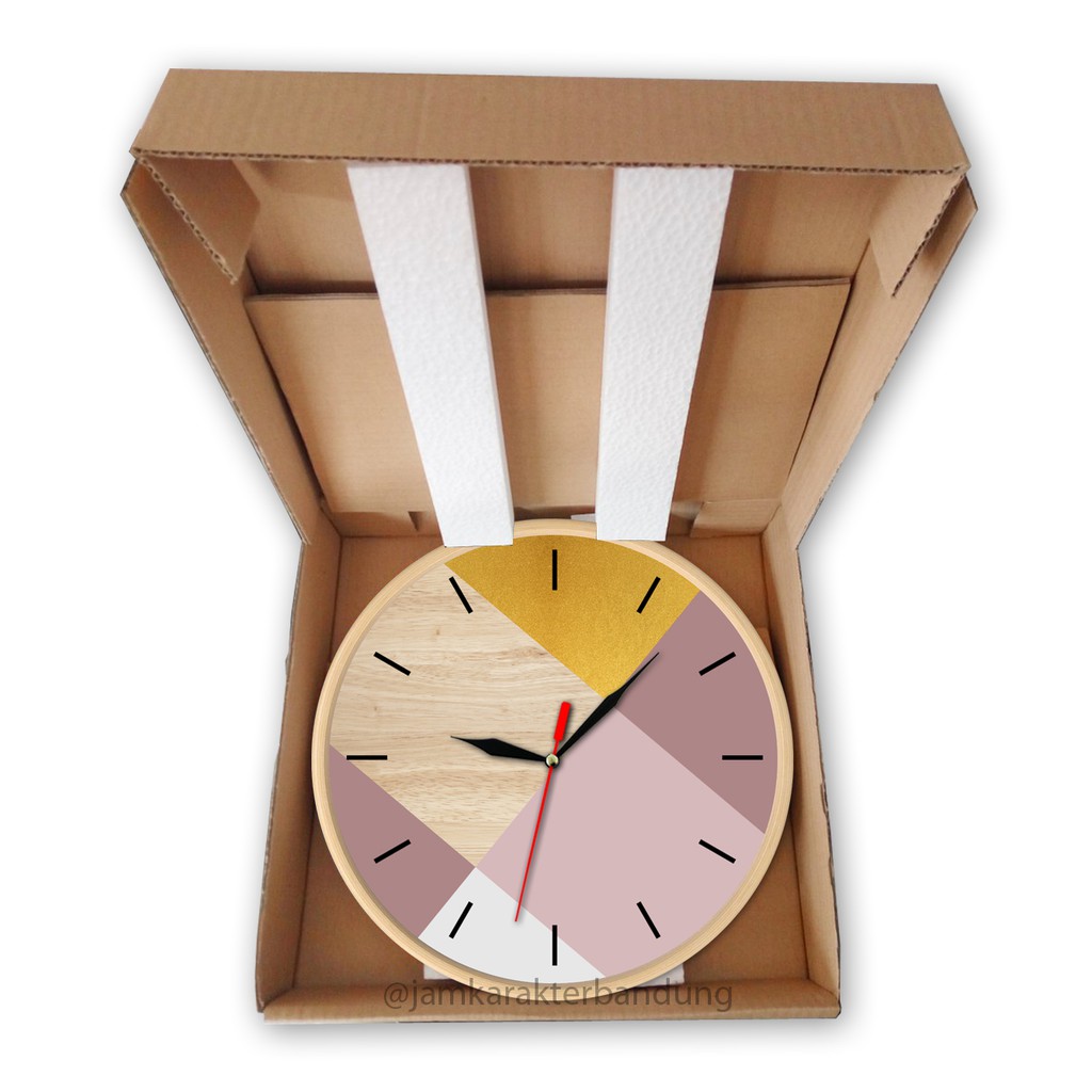 JAM DINDING KAYU MINIMALIS MODERN UNIK SCANDINAVIAN SCB-6