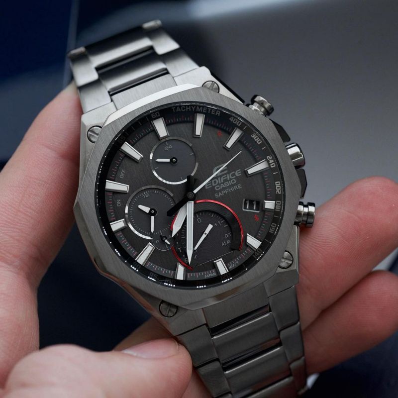 Jam Tangan Pria Merk Casio Edifice Type EQB-1100 Black Original Bm Free Box Set