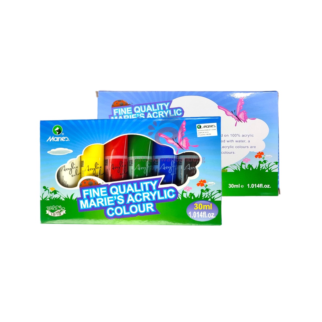 

Maries Acrylic Colour 81306B - 6 Warna Utama 30 ML / Cat Akrilik 6 Warna Utama 30 ML – Set 6 Warna SHESB