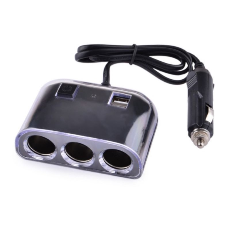 socket way car/colokan roko charger usb Olesson 12-24v 5v 1,2A 3 to2 usb