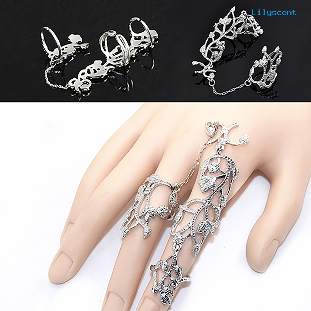 Ls Cincin Rantai Adjustable Motif Bunga Untuk Wanita