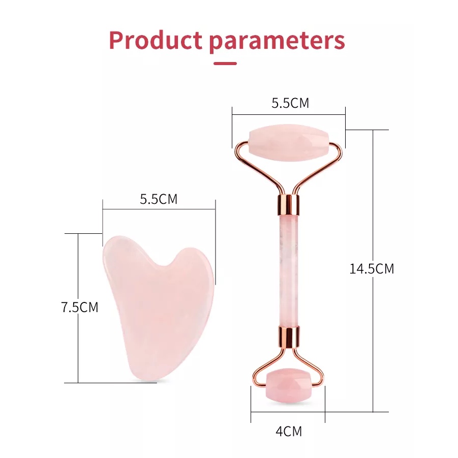 Gua Sha - Guasha Jade Roller - Gua Sha Original - Rose Quartz