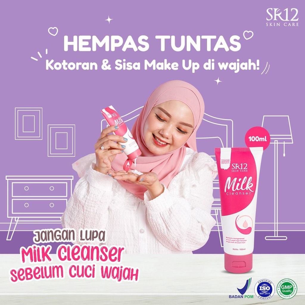 MILK CLEANSER SR12 100ml Pembersih Make Up Makeup Pembersih Wajah Pembersih Muka Double Cleansing Oil BLILA