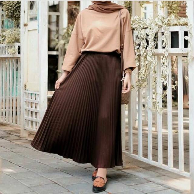 Promo murah  Rok plisket panjang mayung trendy kekinian
