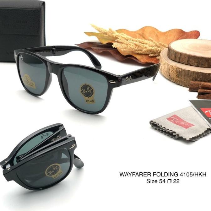 Kacamata Sunglasses Lipat Pria Wanita Wayfarer Folding Large Size Terbaru