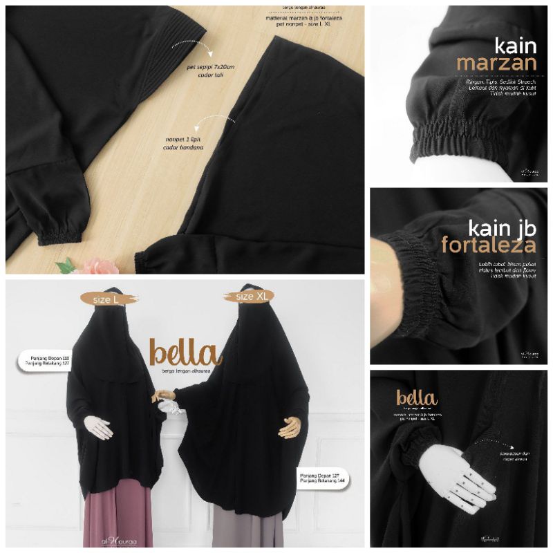 Bergo Bella Marzan dan Fortaleza by Al Haura