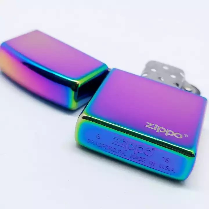 ZIPPO MATE BLACK ICE PELANGI BLUE ICE GOLD SILVER BATIK KOREK API