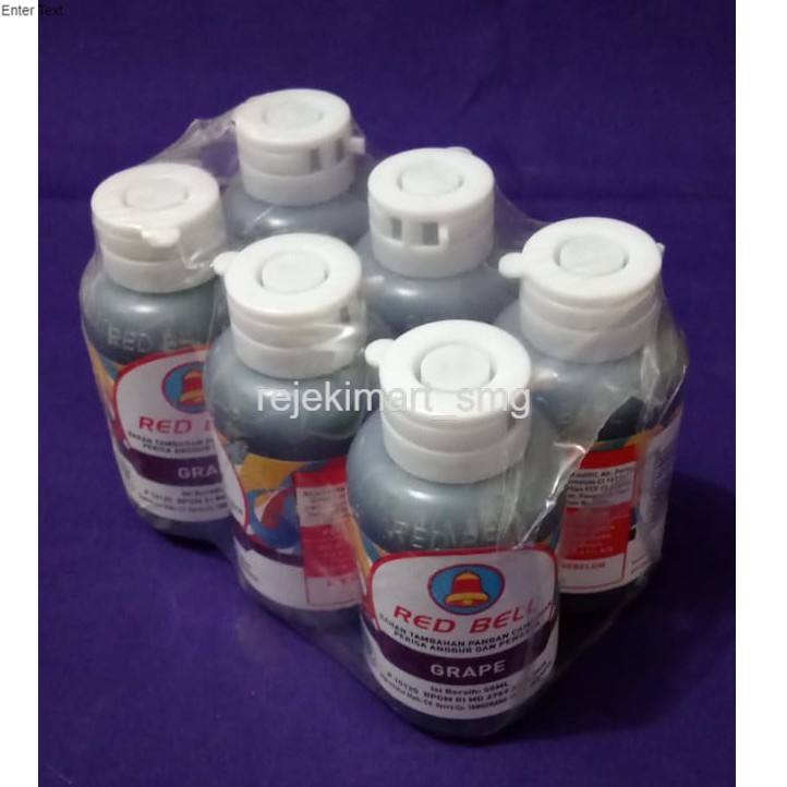 

BANYAK DISKON!!! PERISA DAN PEWARNA MAKANAN [ RASA GRAPE ] REDBELL 55 ml