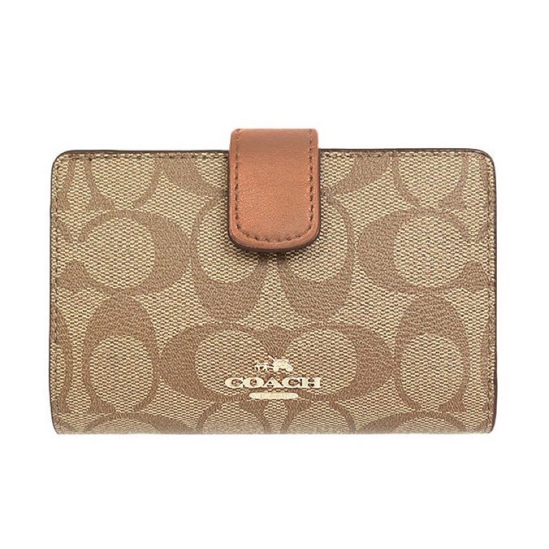 Coach Medium Corner Zip Wallet In Signature (F53562)