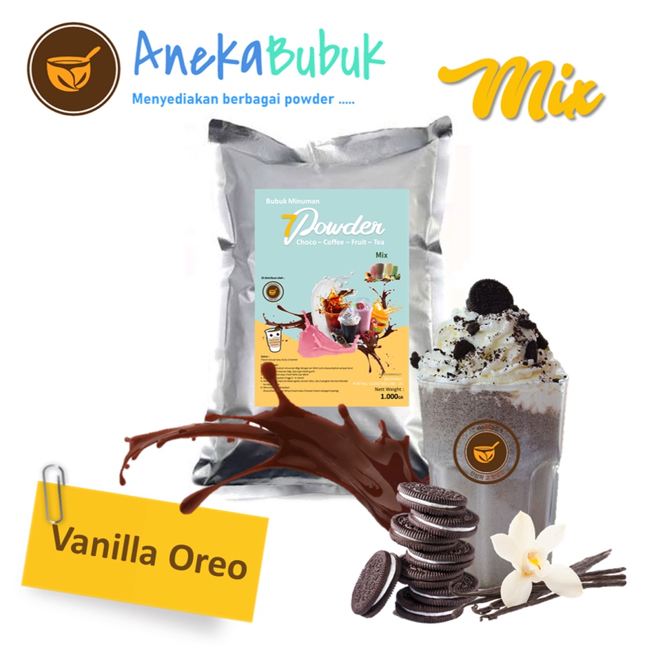 

BUBUK MINUMAN VANILLA OWRE0 1KG - SERBUK MINUMAN ES BOBA RASA 0WREO VANILLA 1KG POWDER DRINK