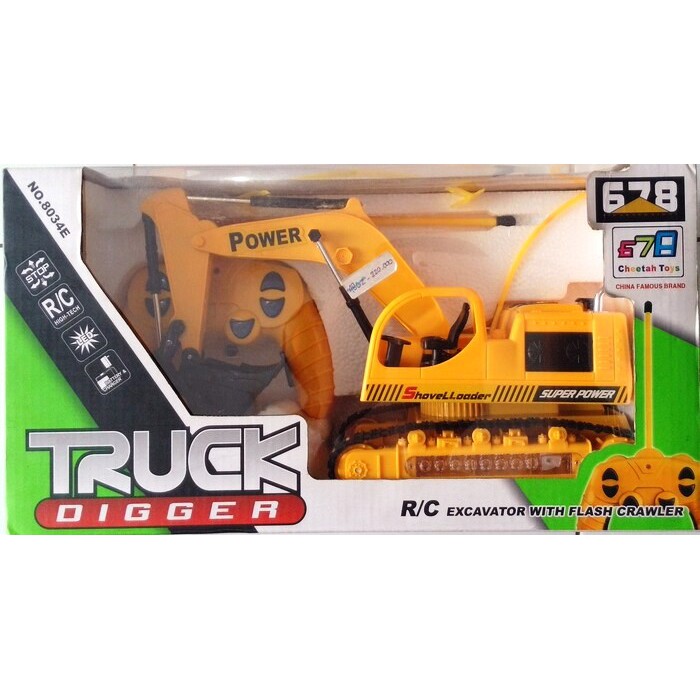 Mainan RC Digger Truck Caterpillar Excavator No.8034E