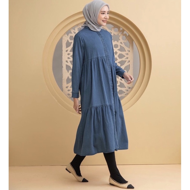 Shaima Long Jeans Tunic Jeans Heaven Medium, Medium Shaima Long Jeans tunik lights heaven lights HL