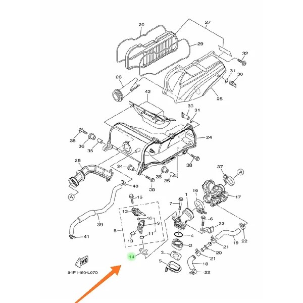 PAKING FIBER INJECTOR INJEKTOR MIO J SOUL GT FINO FI XRIDE 115 ORIGINAL YGP 54P-E3557-00