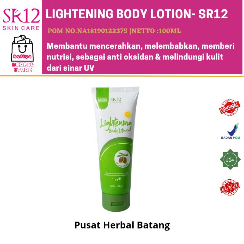 Lightening Body Lotion with SPF 30+++ / Pelindung Tubuh Matahari / Pemutih Badan