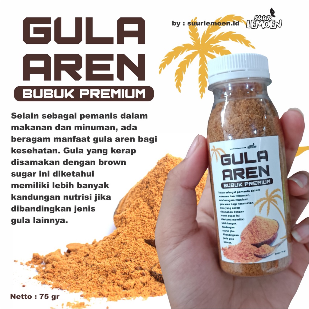 Gula Aren Bubuk Palm Sugar Powder by Suur Lemoen ID