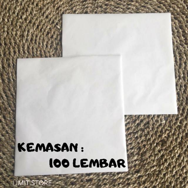 

Kertas nasi KFC Kertas Burger Kertas bungkus Kebab polos 20x20 food grade laminasi isi 100