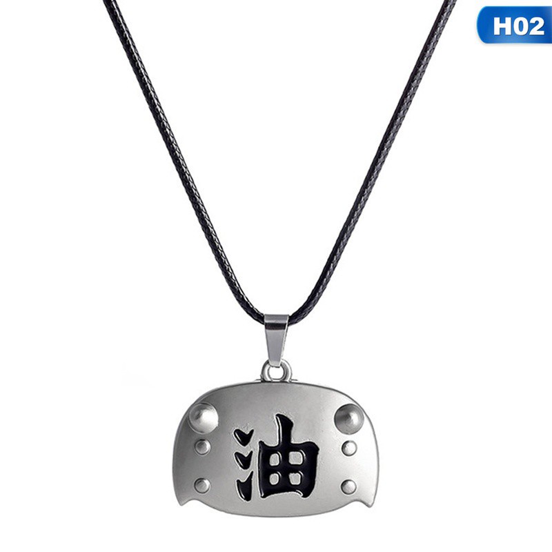 Fancyqube Naruto Red Cloud Pendant Necklace Leaf Symbol Logo Pendant Necklaces