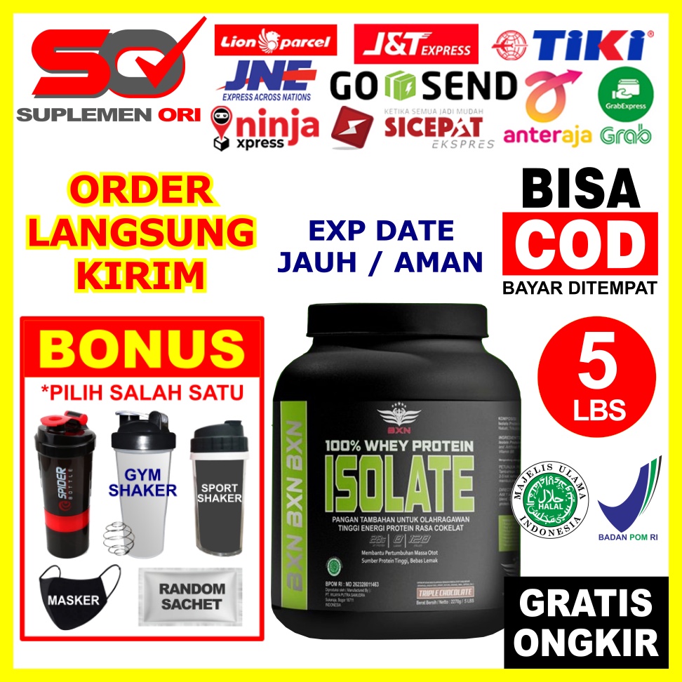 BXN Isolate 5 Lbs ASLI ORIGINAL HALAL BPOM BXN Whey Isolate 5Lbs Susu Whey Protein BXN Whey Protein 