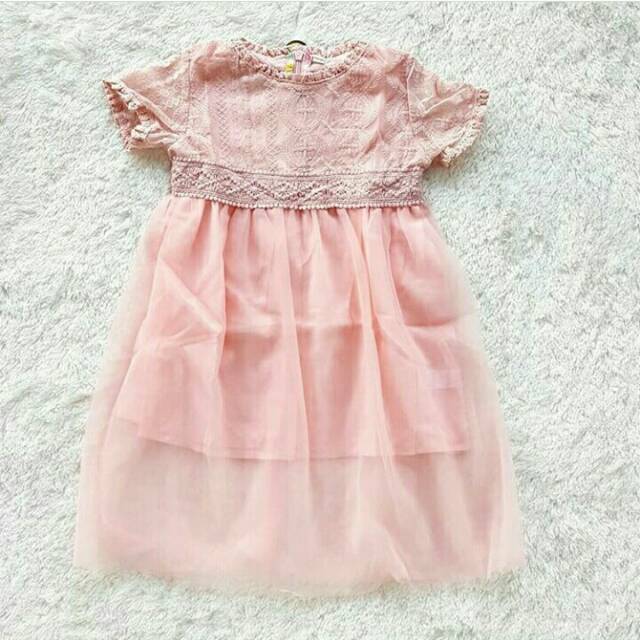 Dress import pendek tutu brokat