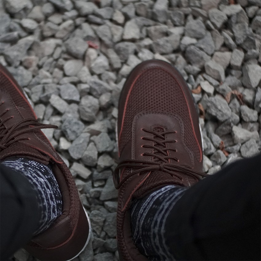 DAGGER BROWN |FORIND x Lvnatica| Sepatu Sneakers Tali Santai Kasual Pria/Cowok/Men Sneaker Footwear