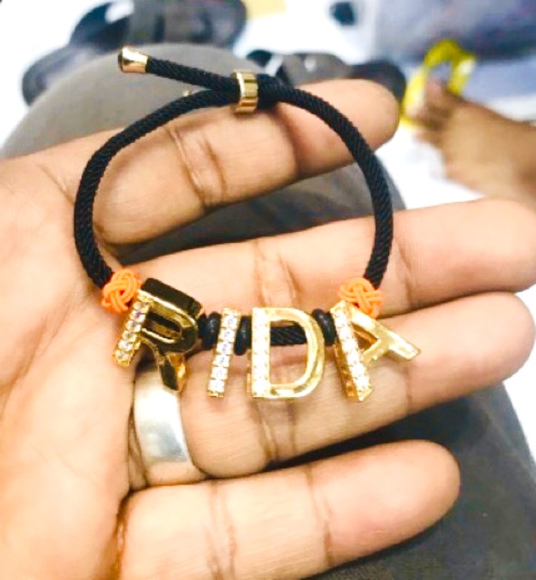 Gelang inisial gelang huruf gelang alphabet tali hongkong