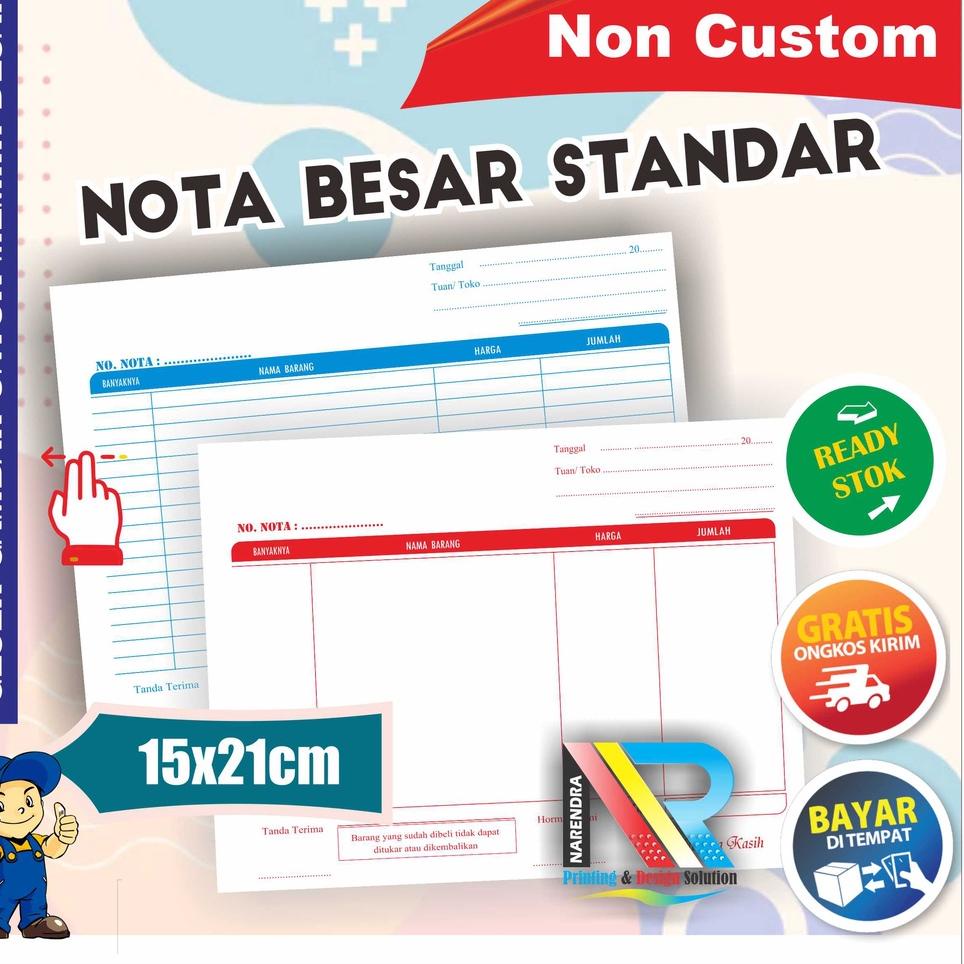 

◀ Nota Ukuran Besar 1/2 Folio 2 ply Rangkap ヲ