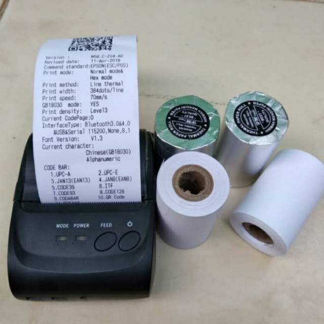 

Kertas thermal edc ukuran 57/58x40mm,untuk printer bluetooth,mesin edc 58mm
