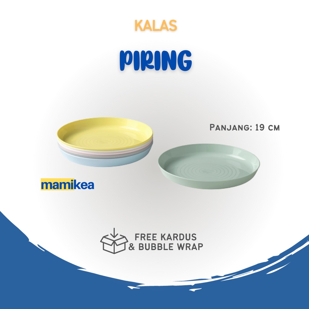 KLAS Piring Makan Anak Kecil Lucu BPA Free Warna Plastik Aesthetic Estetik Modern