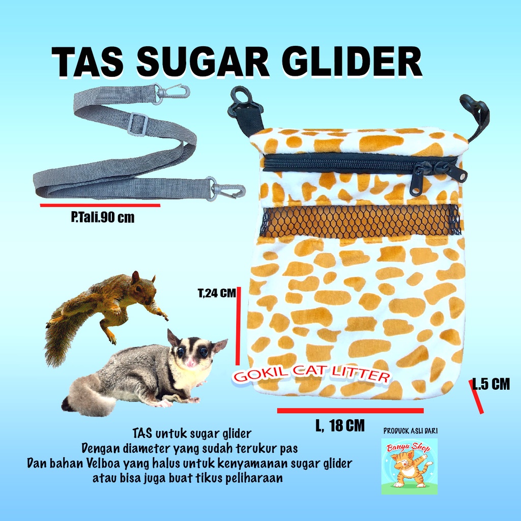 AS SUGAR GLIDER BONDING POUCH SUGAR GLIDER BED-TEMPAT TIDUR,TAS,TRAVELING,AKSESORIS 7 Penilaian