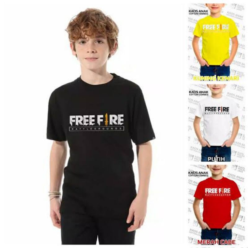 KAOS / BAJU ANAK LAKI LAKI FREE FIRE FF GARENA KIDS