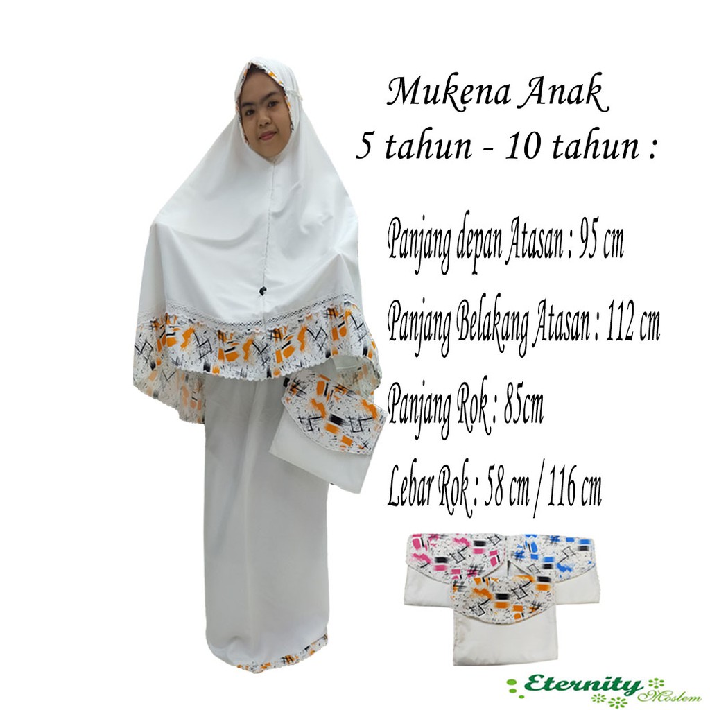 Mukena Anak Anak 5Tahun - 10Tahun Mukena ETERNITY Premium Terbaru