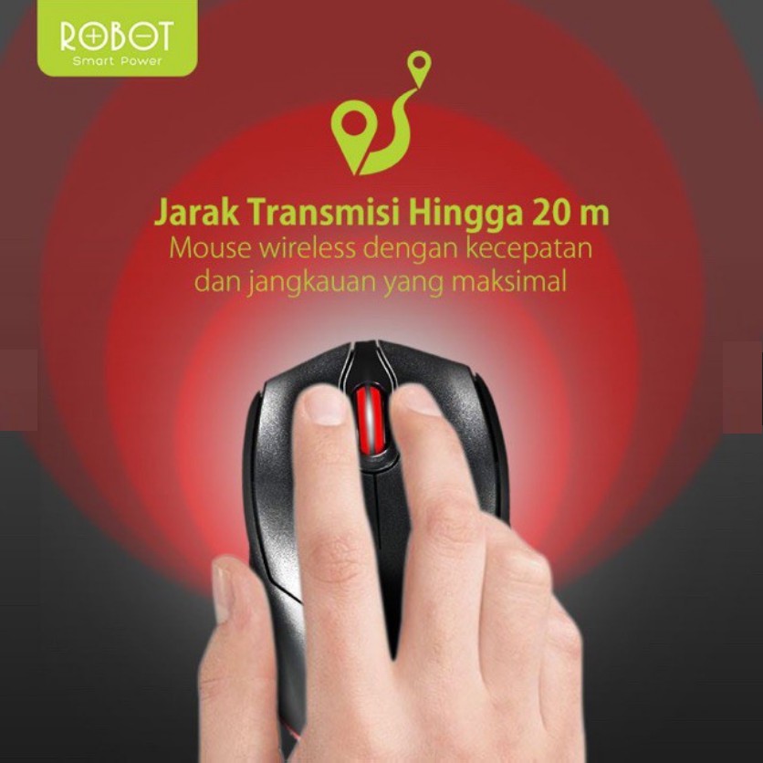 ROBOT M310 Wireless 2.4 GHz Optical Mouse ORIGINAL garansi resmi 1year