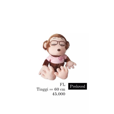 PRELOVED BONEKA MONYET BESAR LUCU GIRL