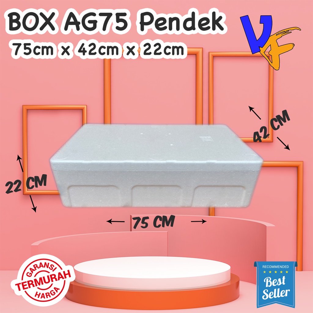 

Box Styrofoam AG75 pendek 75 x 42 x 22cm Box Sterofoam Box Stereofoam Besar Box Frozen Food