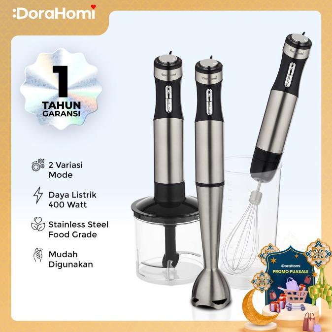 Hand Blender Mixer Set Elektrik Stainless Steel Motor Kuat Low Watt